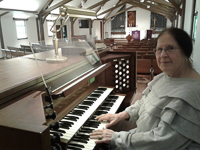 Halie playing the organ